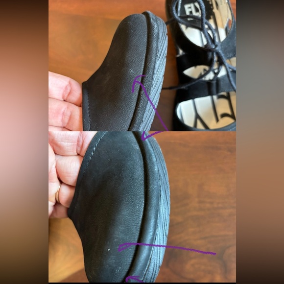 New Fly London Poma Wedge Women’s Black Leather Lace Up Oxford Shoes,Low Heel,38 - Picture 14 of 16